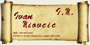 Ivan Miovčić vizit kartica